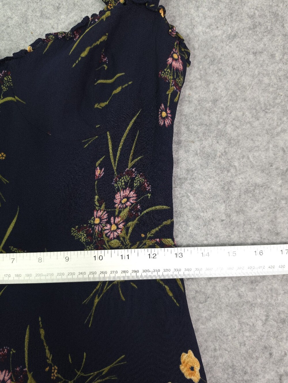 Reformation Nikita Navy Blue Midi Dress‎ in Mademoiselle - Picture 11 of 12